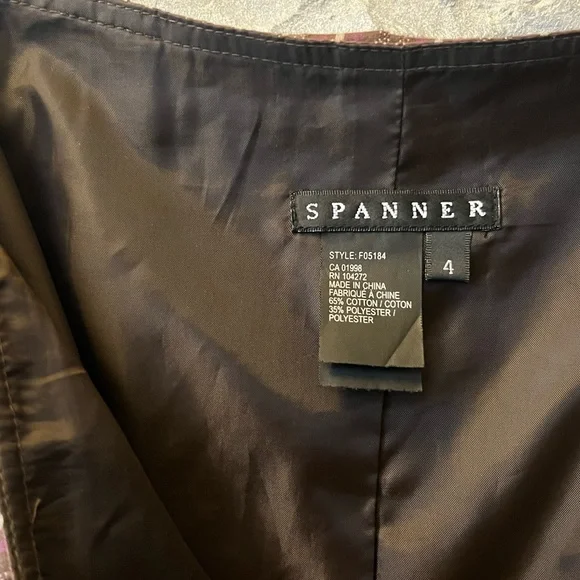 SPANNER Asymmetrical Brown Striped Skirt - Picture 6 of 6